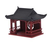 Lurrose Statue Miniature du Pavillon, Décor du Pavillon Chinois, Plastique, Café, pour Aquarium et Bacs à Poissons, Décoration Micro Paysage Zen Asiatique pour Salon et Plusieurs Styles