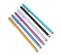 Lurrose Stylet Capacitif 6pcs pour Écrans Tactiles Stylet à Tête Remplaçable Matériau Solide en Aluminium Et Fibre Compatible Smartphone Et Tablette Accessoire Pratique Et Ergonomique
