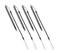 Lurrose Stylet pour Écran Résistif Noir en Aluminium avec Pointe Dure, Pack de 4 Stylos Tactiles avec Corde à Ressort pour Navigation et Contrôle Industriel
