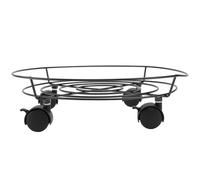 Lurrose Support à roulettes Fer pour Pots et Bonsaïs Plateau Anti-Fuite Base Mobile Robuste pour Pots Lourds et Réservoirs de Gaz Chariot Pratique avec Roues Freinables Intérieur et