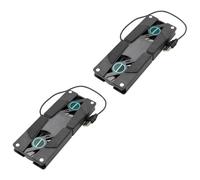 Lurrose Support Antidérapante Double pour Ventilé Ordinateur Pliable en Portable Ventilateur USB et Base Abs, Ensemble de 2 Pièces pour Refroidissement