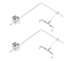 Lurrose Support D’éclairage Aquarium en Alliage D’Aluminium Réglable 20x30 Cm, Kit 1 Paire de Bras Suspendus pour Éclairage LED, Compatible Eau Douce et Eau Salée, Accessoire Polyvalent