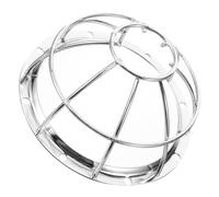 Lurrose Support De Détecteur De Fumée Gris Argenté 106-132mm en Fil De Fer Résistant Antichoc Et Antivol, Couvercle De Protection Sécurisé pour Système D'alarme Domestique Et Industriel