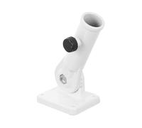 Lurrose Support de Mât Drapeau Alliage Aluminium Réglable pour Mur Extérieur Socle Robuste Durable Fixation Angle Adaptable pour Support de Drapeau