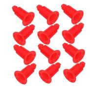 Lurrose Support De Plateau De Balance Électronique Rouge 30 Kg Antidérapant En Plastique Compatible Pour Usage La Cuisine Et Entrepôt, Lot De 12 Pièces, Accessoires De Pieds De Nivellement Robustes