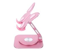 Lurrose Support de Téléphone Pliable Réglable 360° pour Bureau et Voyage, Support Portable Multifonction Rose, Maintien Sécurisé et Angles de Vision Flexibles Compatible avec Smartphones