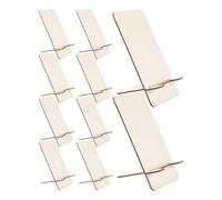 Lurrose Support de Téléphone Portable en Bois Inachevé Lot de 10 Support pour Tablette de Bureau Accessoire Détachable pour Voyage et Bureau