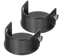 Lurrose Support de Tringle à Rideaux 28 Mm, Lot de 2 Pièces, Fixation Murale Latérale en Alliage Noir, Embout pour Tringles de Placard, Accessoires pour Penderie, Installation Maison