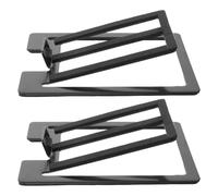 Lurrose Support D'enceinte de Bureau Incliné à 15 Degrés, Compatible Universellement, en Métal Robuste Coussin Antidérapant Intégré pour Gaming et Mixage, 1 Paire