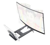 Lurrose Support Loupe d'Écran Mobile Incuré pour Téléphone Portable Amplificateur d'Écran Design Pliable Matériau Sûr 12 Portable et pour Visionnage Familial Noir