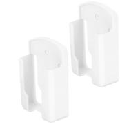 Lurrose Support Mural Adhésif pour Télécommande TV et Climatisation, Lot de 2 Supports Larges sans Perçage, Conteneur Mural Pratique pour Rangement Domestique, Plastique Résistant, Usage
