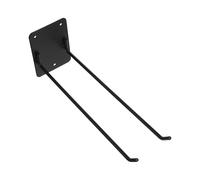 Lurrose Support Mural en Fer Robuste pour Outils de Jardin, Porte-balais et Porte-serpillières, 3 Points de Fixation, Organiseur Mural Gain de Place pour Garage et Abri de Jardin,