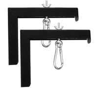 Lurrose Support Mural en L Réglable 15 Cm avec Crochet pour Écran de Projecteur, Fixation Plafond et Murale Stable, Compatible Écrans Manuels et Déroulants, Kit 2 Pièces pour Usage