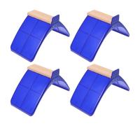 Lurrose Support pour Perchoir à Oiseaux en Bois Massif et Plastique Bleu, Lot de 4 Pièces, pour Pigeons et Pigeonneaux en Cage