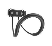 Lurrose Support pour Téléphone Portable à Suspendre Autour du Cou, Bras Flexible Réglable, Compatible Smartphones et Tablettes, Couleur Noire, Coussinet Antidérapant et Résistant