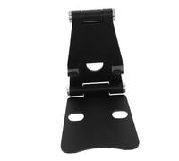 Lurrose Support Téléphone Portable Alliage Aluminium avec Base Antidérapante Réglable Support de Bureau Compact pour Smartphone Compatible Pixel et Modèles Noir