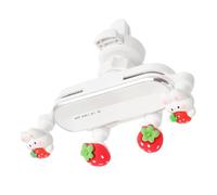 Lurrose Support Téléphone Voiture Mignon de Lapin, Pince pour Grille D'aération, Coussinet Silicone Antirayures, Réglable Taille, Accessoire Voiture Pratique et Compact