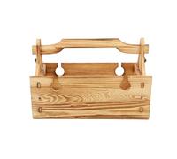 Lurrose Table de Pique-niques Pliable en Bois Naturel, Panier de Rangement Multifonction Compact, Table D’extérieur Portable pour Camping, Promenade et Jardin, Usage Couleur Aléatoire