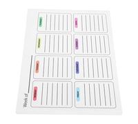 Lurrose Tableau Blanc Effaçable à Sec Mural en Pvc pour Planification Hebdomadaire Fonction Anti-traces Adapté Verre et Métal