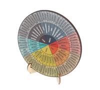 Lurrose Tableau des Émotions en Bois Roue des Sentiments Recto Verso pour La Décoration De La Maison Ou du Bureau