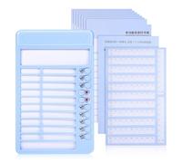 Lurrose Tableau Liste des Tâches Mural Bleu en Plastique, Tableau Blanc Effaçable à Sec Curseur, Planificateur Quotidien pour Bureau et Maison