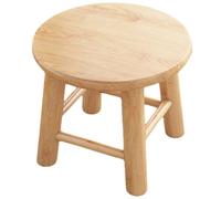 Lurrose Tabouret en Bois Massif Rond 25x25cm pour Changer de Chaussures | Bois Solide, Surface Antidérapante, Empilable, pour Garçon Fille et Adultes, Près D’un Lavabo Marches