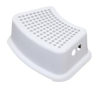 Lurrose Tabouret en Plastique Blanc pour Garçon et Filles, Repose-Pieds Antidérapant Portable, Marchepied Stable et Léger pour Salle de Bain, Aide la Posture et Usage Domestique