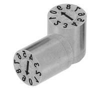 Lurrose Tampon Dateur Manuel Réglable 8x10 Mm en Plastique, Kit de Tampon Numéroté 0-9, Ensemble de 2 Pièces pour Bureau et Usage Industriel, Poinçon de Date et Numéro Séquentiel