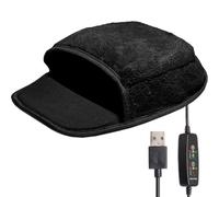 Lurrose Tapis de Souris Chauffant USB pour Bureau d'Ordinateur Surface Antidérapante, Coussin Moelleux et Contrôle Thermique Réglable Hiver