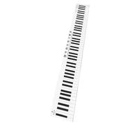Lurrose Tapis D'entraînement pour Piano Léger et Compact en Pvc Laminé Double-face Guide des Notes du Clavier, pour Débutants la Maison Extérieur