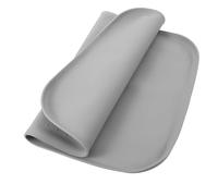 Lurrose Tapis Égouttoir Silicone pour Comptoir Plateau Antidébordement avec Bord Relevé Protection Étanche Fuites pour Petite Machine à Glaçons Support Stable et Facile à Nettoyer Gris