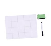 Lurrose Tapis Magnétique pour Petites Pièces 3 Pièces en Caoutchouc Blanc | Bloc de Travail pour Réparations, Stylo Effaçable et Gomme Inclus, Brosse à Effacer Fournie Couleur Aléatoire
