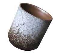 Lurrose Tasse à Thé de Style Japonerie en Céramique Grès Blanc Grosse Taille 1 Pièce Tasse Unique pour Thé Café et Eau Bureau Maison