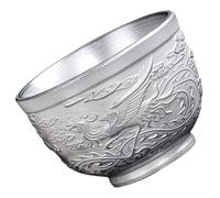 Lurrose Tasse à Thé en Céramique Argentée Coupe Individuelle pour Dégustation de Thé et Saké Décorative et Adaptée la Maison ou Réception Fournitures pour Dégustation de Boissons