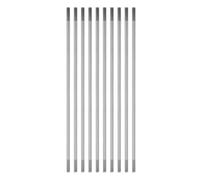 Lurrose Tige de Commande de Poussée Miniature M3 10 Pièces, Connecteur Métallique à Double Extrémité pour Modèles Réduits de Bateau, Biellette de Liaison Vis à Collet, Longueur 120Mm