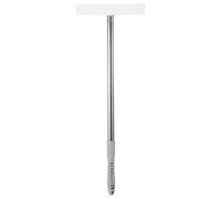 Lurrose Tige de Signalisation Télescopique en Acier Inoxydable Embase Carrée Support de Panneau d'Affichage Réglable pour Mât de Signalisation Extérieure Usage Aéroport et Événements