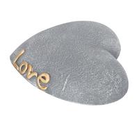 Lurrose Tombale Résine Forme de Cœur pour Animaux Ornement Commémoratif de Jardin pour Chien et Chat Décor Intérieur et Extérieur Support Photo Personnalisé pour Souvenir Fidèle
