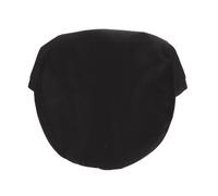 Lurrose Toque de Chef en Coton Noir Uni Béret de Serveur Respirant Unisexe Casquette de Cuisinier Confortable pour Restaurant Pâtisserie et École Cuisine