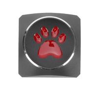 Lurrose Touches Clavier Mécaniques en Alliage D'aluminium Noir Motif Patte de Chat Rouge, Design en Relief Ergonomique Incurvé, Accessoire Clavier PC pour Jeu et Bureautique, Résistance