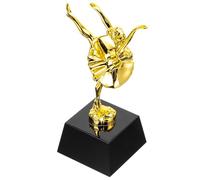 Lurrose Trophée d'or du Concours de Danse en Plastique Surface Lisse et Base, Statuette de Danseuse Ballet Délicate pour Compétitions et Fêtes