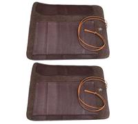 Lurrose Trousse à Couteaux en Cuir Marron Design Multi-Poches, Paquet de Rangement Enroulable Pratique pour Outils de Sculpture, pour Artisans en Déplacement