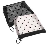 Lurrose Trousse de Maquillage Nylon Légère 2 Pièces Maille Respirante, Paquet Cosmétique Petit Format Zippé pour Voyage Extérieur, Rangement Bijoux Femmes et Filles