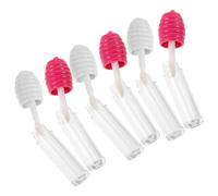 Lurrose Tube de Gloss à Lèvres Rechargeable en Blanc et Rose 6 Pièces 6ml en Plastique, Forme Pot de Miel, Étanche et Portable, pour Maquillage DIY