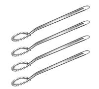 Lurrose Œufs Manuel en Acier Inoxydable Résistant à la Chaleur Spiralé Compact 4 Pièces Mousseur à Lait Portable Cuisine et Pâtisserie pour Mélanger Œufs Sauces et Crèmes