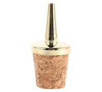 Lurrose Verseur à Spiritueux en Liège Naturel Bec Verseur en Métal Doré - Distributeur Précis pour Bouteilles D’Amer Huiles et Vinaigres - Accessoire Bar pour Cocktails et Vin - Bouchon