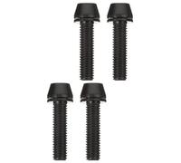 Lurrose Vis Mécaniques M5x20mm à Tête Hexagonale Creuse Conique Rondelle, Lot de 4 Boulons en Alliage de Titane Noir, Accessoires Vélo Route et Vtt, Fixation Résistante et Légère