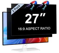 LUSA DESIGN Lot de 2 filtres de confidentialité magnétiques pour écran 27 Pouces (Format 16:9), antireflet et Anti-lumière Bleue, Amovibles