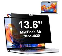 LUSA DESIGN Magnétique Filtre de confidentialité pour MacBook Air 13,6 pouces (2022-2025, M2/M3/M4) - Protection amovible anti-reflet et anti-lumière bleue avec cache-webcam