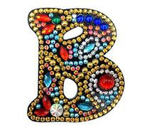 LUSandy Kit de broderie diamant 5D de A à Z - 26 lettres - Forme spéciale - Strass en cristal - Kit de fabrication de mosaïque par numéro pour adultes et enfants (B)