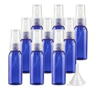 LusDoly 10 pièces 30ml Bleu flacons vaporisateurs vides en plastique de Avec Sprayer Transparent, Rechargeable l'eau l'alcool Parfum Cosmétique Voyage